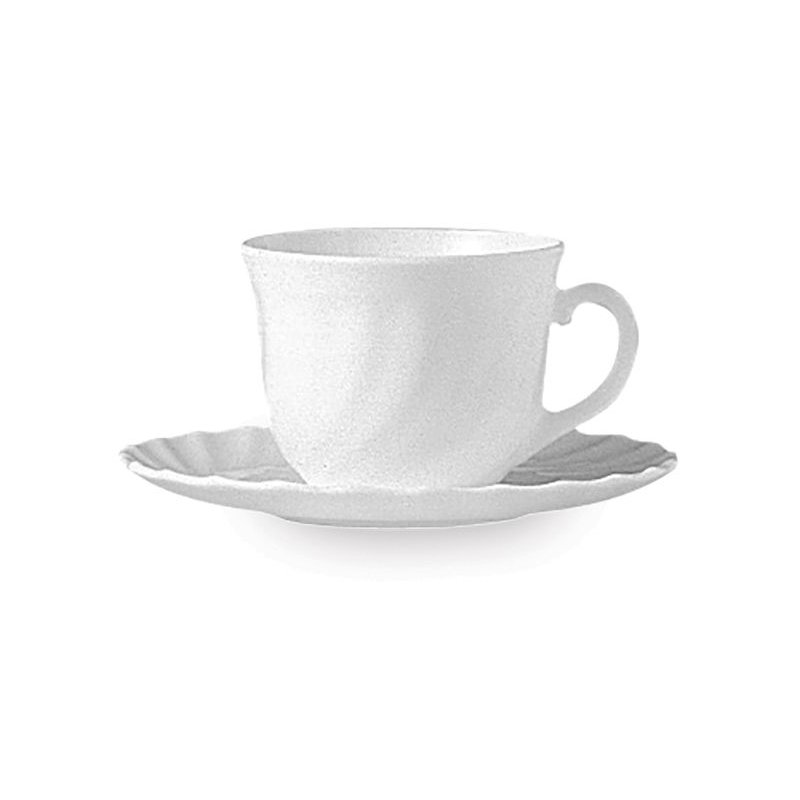 Puodelis Trianon, Arcoroc, 0,28 l, baltas, Ø94 × (H) 72 mm