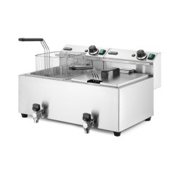 Gruzdintuvė Profi Line su išleidimo čiaupu, 2 × 8 l, HENDI, Profi Line, 16L, 230V/7000W, 610x515x(H)369mm