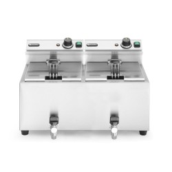 Gruzdintuvė Profi Line su išleidimo čiaupu, 2 × 8 l, HENDI, Profi Line, 16L, 230V/7000W, 610x515x(H)369mm