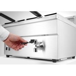 Dviguba indukcinė gruzdintuvė 2x8 ltr.