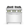 Dujinė viryklė, 4 degikliai, su konvekcine orkaite GN 1/1, HENDI, Kitchen Line, 230V/3000W, 19kW, 800x722x(H)900mm