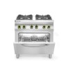 Dujinė viryklė, 4 degikliai, su konvekcine orkaite GN 1/1, HENDI, Kitchen Line, 230V/3000W, 19kW, 800x722x(H)900mm