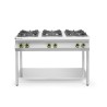 Dujinė viryklė, 6 degikliai, su atviru stovu, HENDI, Kitchen Line, 28,5kW, 1200x700x(H)900mm