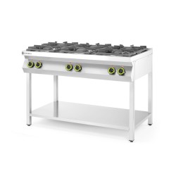 Dujinė viryklė, 6 degikliai, su atviru stovu, HENDI, Kitchen Line, 28,5kW, 1200x700x(H)900mm