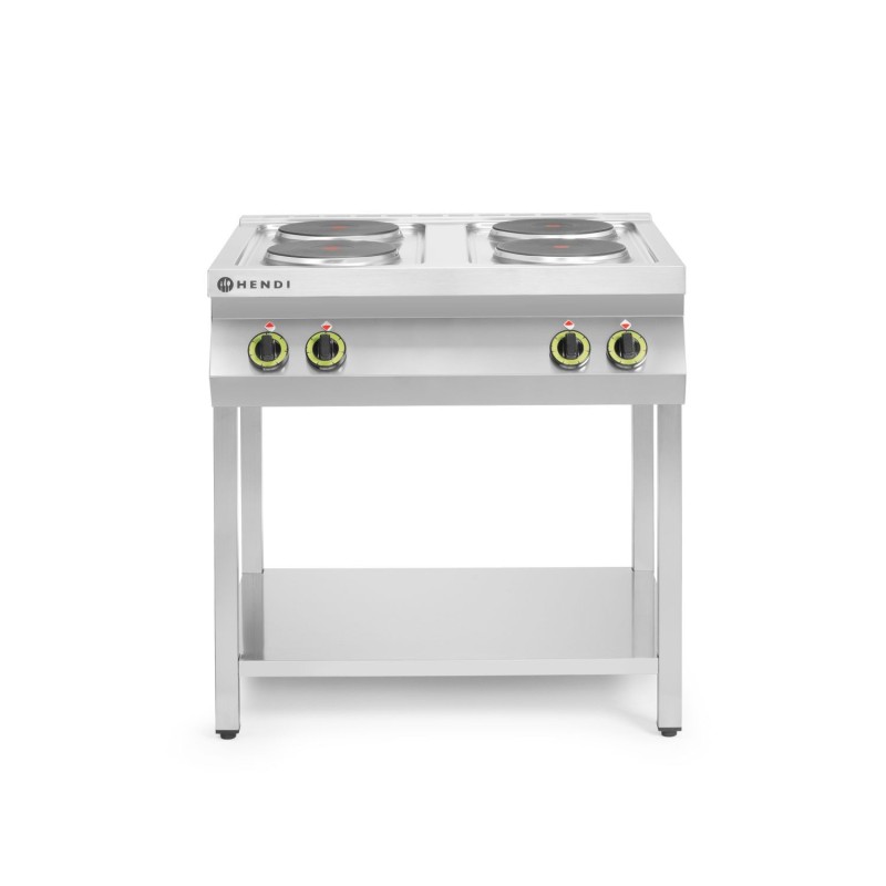 Elektrinė viryklė Kitchen Line, 4 kaitviėčių, ant atviro pagrindo, HENDI, Kitchen Line, 400V/10400W, 800x700x(H)900mm