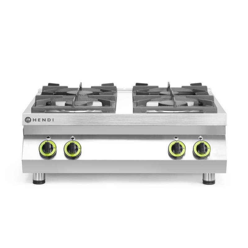 Dujinė viryklė, 4 degikliai, Kitchen Line – statoma ant stalviršio, HENDI, Kitchen Line, 19kW, 800x700x(H)310mm