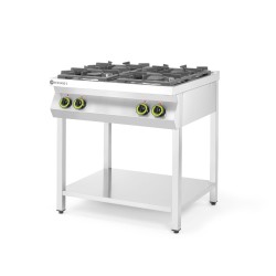 Dujinė viryklė, Kitchen Line, 4 degikliai – su atviru stovu, HENDI, Kitchen Line, 19kW, 800x700x(H)900mm