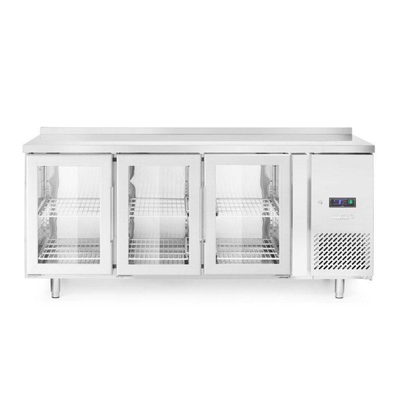 Šaldymo stalas su 3 stiklinėmis durelėmis, agregatas įmontuotas šone, Arktic, 420L, 230V/400W, 700x1795x(H)850mm