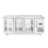 Šaldymo stalas su 3 stiklinėmis durelėmis, agregatas įmontuotas šone, Arktic, 420L, 230V/400W, 700x1795x(H)850mm