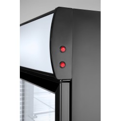 Vienų durų baro šaldytuvas su apšviečiamu skydeliu, Arktic, 254L, Juodas, 230V/250W, 578x605x(H)1980mm