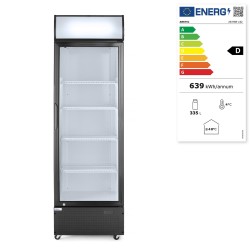 Vienų durų baro šaldytuvas su apšviečiamu skydeliu, Arktic, 254L, Juodas, 230V/250W, 578x605x(H)1980mm