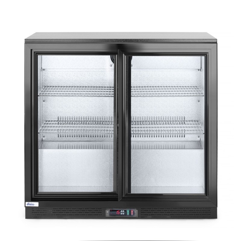 Dvejų stumdomų durų baro šaldytuvas , Arktic, 158L, Juodas, 230V/160W, 520x900x(H)870mm