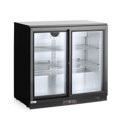 Dvejų stumdomų durų baro šaldytuvas , Arktic, 158L, Juodas, 230V/160W, 520x900x(H)870mm