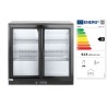 Dvejų stumdomų durų baro šaldytuvas , Arktic, 158L, Juodas, 230V/160W, 520x900x(H)870mm