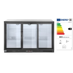 Trejų stumdomų durų baro šaldytuvas , Arktic, 254L, Juodas, 230V/160W, 1350x520x(H)865mm