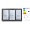 Trejų stumdomų durų baro šaldytuvas , Arktic, 254L, Juodas, 230V/160W, 1350x520x(H)865mm