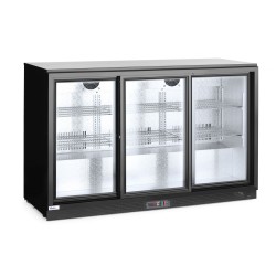 Trejų stumdomų durų baro šaldytuvas , Arktic, 254L, Juodas, 230V/160W, 1350x520x(H)865mm