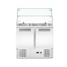 2 durų salotų šaldytuvo stalas su stikliniu antstatu, Arktic, 146L, 230V/145W, 695x900x(H)1270mm