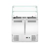 2 durų salotų šaldytuvo stalas su stikliniu antstatu, Arktic, 146L, 230V/145W, 695x900x(H)1270mm