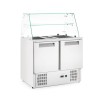 2 durų salotų šaldytuvo stalas su stikliniu antstatu, Arktic, 146L, 230V/145W, 695x900x(H)1270mm