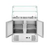 2 durų salotų šaldytuvo stalas su stikliniu antstatu, Arktic, 146L, 230V/145W, 695x900x(H)1270mm