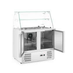 2 durų salotų šaldytuvo stalas su stikliniu antstatu, Arktic, 146L, 230V/145W, 695x900x(H)1270mm