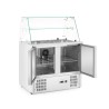 2 durų salotų šaldytuvo stalas su stikliniu antstatu, Arktic, 146L, 230V/145W, 695x900x(H)1270mm