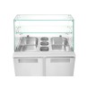 2 durų salotų šaldytuvo stalas su stikliniu antstatu, Arktic, 146L, 230V/145W, 695x900x(H)1270mm