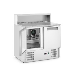 2 durų šaldytuvo stalas su antstatu ir granito stalviršiu, Arktic, 146L, 230V/145W, 700x900x(H)1070mm