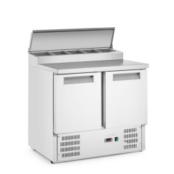 2 durų šaldytuvo stalas su antstatu, Arktic, 146L, 230V/143W, 700x900x(H)990mm