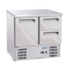 Šaldytuvas su stalviršiu, 1 durelėmis ir 2 stalčiais, Arktic, GN 1/1, 247L, 230V/143W, 900x700x(H)855mm