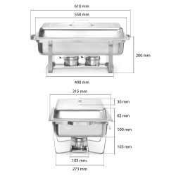 Marmitas, HENDI, GN 1/1, 8,5L, 610x355x(H)297mm