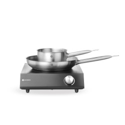 Rinkinys: Indukcinė viryklė 3500 W + prikaistuvis + keptuvė, HENDI, Juodas, 230V/3500W, 320x395x(H)95mm