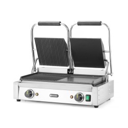 Dvigubas kontaktinis grilis, HENDI, 1/2 lygus, 1/2 rifliuotas, 230V/3600W, 570x375x(H)216mm