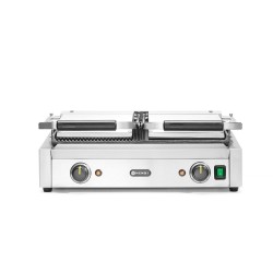 Dvigubas kontaktinis grilis, HENDI, 1/2 lygus, 1/2 rifliuotas, 230V/3600W, 570x375x(H)216mm
