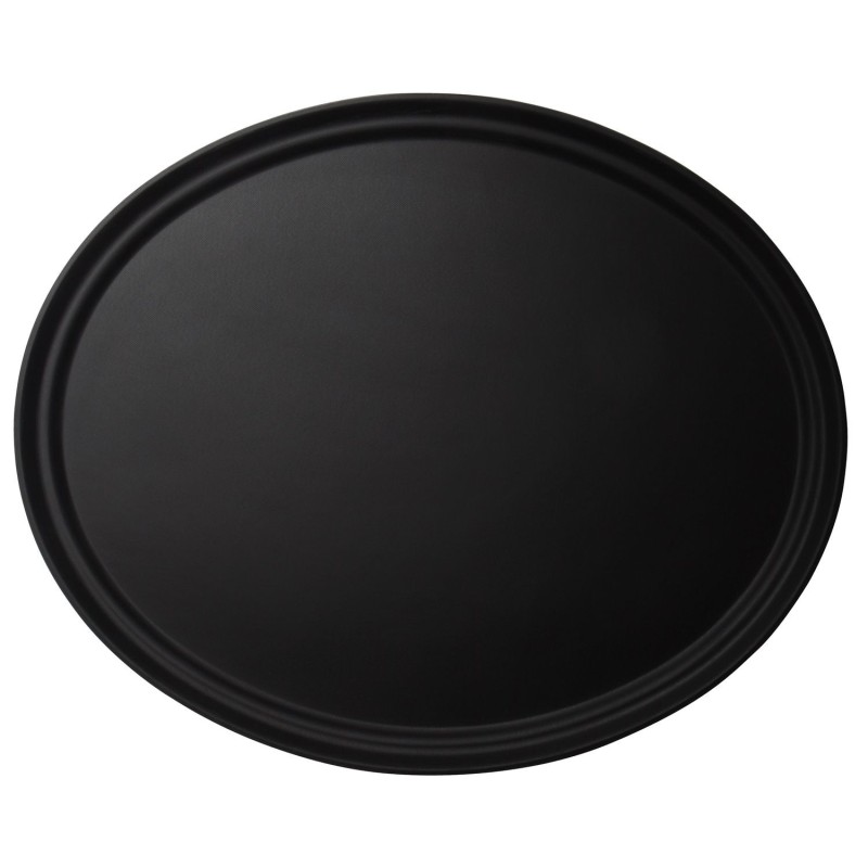 Serviravimo padėklas Camtread, ovalus, neslidus, Cambro, Juodas, 685x560x(H)32mm
