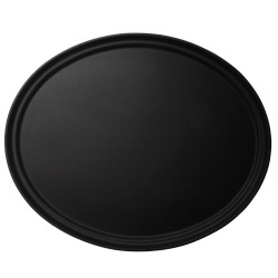 Serviravimo padėklas Camtread, ovalus, neslidus, Cambro, Juodas, 685x560x(H)32mm