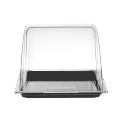 Vieno aukšto Roll-top vitrinėlė, HENDI, GN 1/2, Juodas, 325x265mm