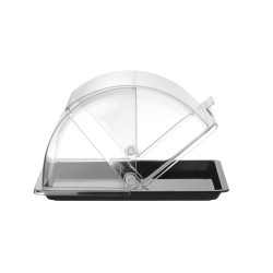 Vieno aukšto Roll-top vitrinėlė, HENDI, GN 1/2, Juodas, 325x265mm