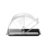 Vieno aukšto Roll-top vitrinėlė, HENDI, GN 1/2, Juodas, 325x265mm
