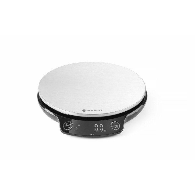 Virtuvės svarstyklės 3 kg, HENDI, 165x180x(H)31mm