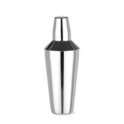 Plaktuvė kobleris, 3 dalių, BarUp, 0,75L, Sidabro, ⌀90x(H)255mm