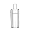 Plaktuvė kobleris, 3 dalių, BarUp, 0,5L, ⌀79x(H)199mm