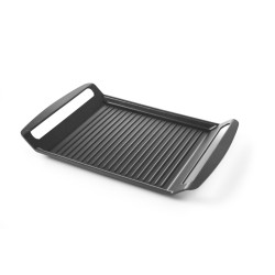 Padėklas Titanium Profesionalus indukcinėms viryklėms, su grioveliais, HENDI, 390x260x(H)35mm