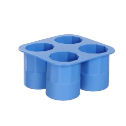 Taurelės pavidalo ledo kubelių forma, BarUp, Mėlynas, 122x122x(H)60mm