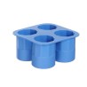 Taurelės pavidalo ledo kubelių forma, BarUp, Mėlynas, 122x122x(H)60mm
