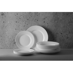 Grūdinto stiklo lėkščių rinkinys Opal - 18 vnt., HENDI, 18 vnt., ⌀mm
