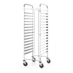 Vežimėlis skardoms , HENDI, Kitchen Line, 15 dėklo kreipiamųjų 600x400, Sidabro, 470x620x(H)1735mm