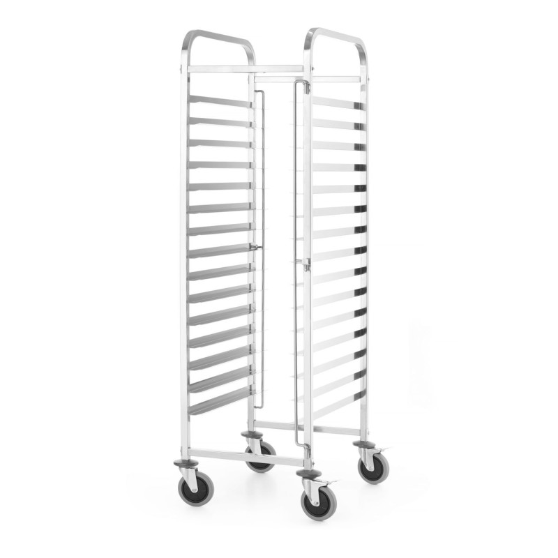 Vežimėlis skardoms , HENDI, Kitchen Line, 15 dėklo kreipiamųjų 600x400, Sidabro, 470x620x(H)1735mm