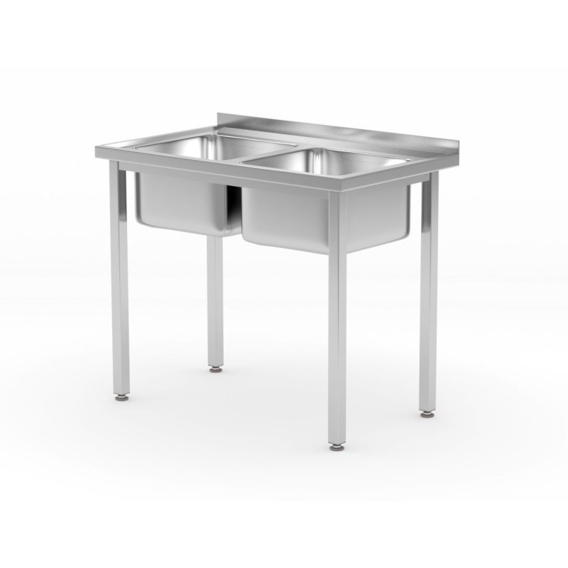 Stalas n.pl. su 2 plautuvėmis 1000x600x850